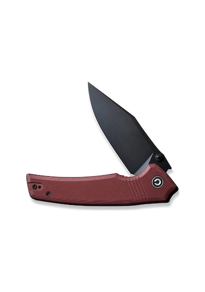Civivi Tranquil Flipper & Thumb Stud Knife Burgundy G10 Handle Kamp Çakı Bordo