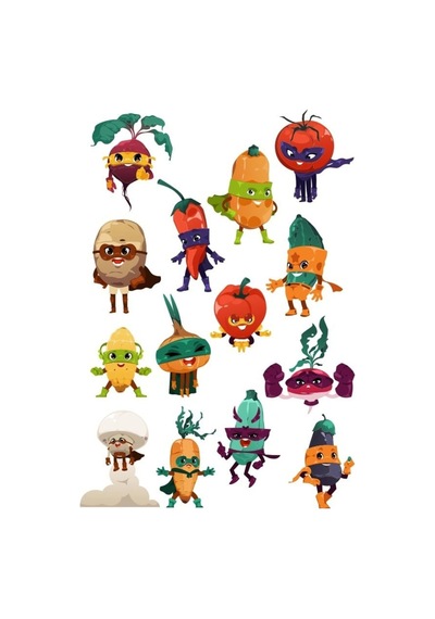 Kahraman Bitkiler Sticker Set1 15 Parça Telefon, Tablet, Defter, Laptop Sticker