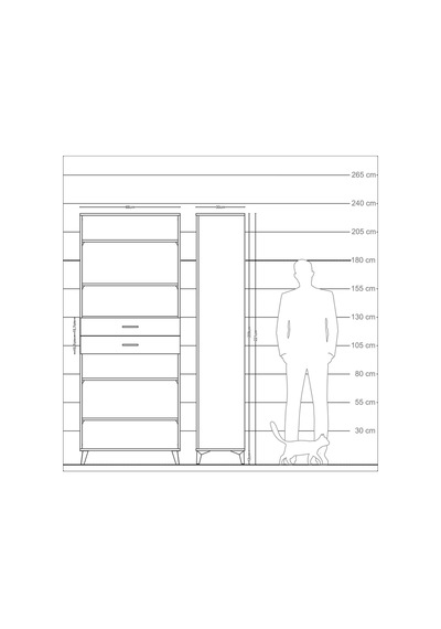 Arges Dolap 5 Raflı 2 Çekmeceli 88x30x221 Antrasit-çam Antrasit Arges Dolap 5 Raflı 2 Çekmeceli 88x30x221 Antrasit-çam Antrasit