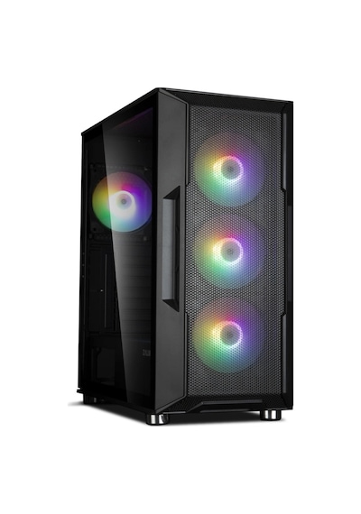 Zalman I3 Neo Black, Megamax, 700w 80+, Mesh Panel, Tempered Glass, 4x120mm Rgb Fan, Atx Gamıng Kasa