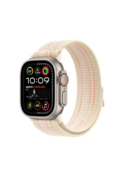 Kilifone - Apple Uyumlu  Watch Ultra 49mm - Kordon Hasır Kordon Strap Kayış - Krd-91 - Starlight-pembe - T29183