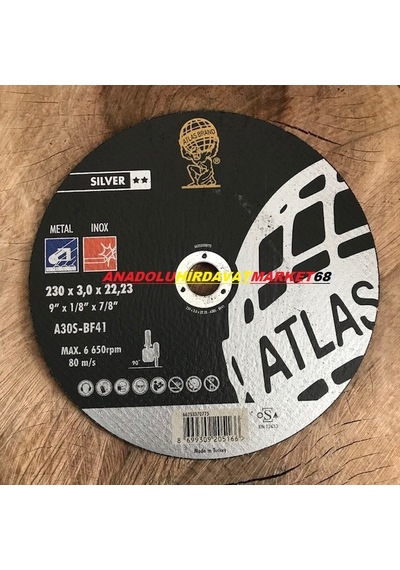 Atlas 230 MM Metal Kesici Taş Metal Demir Kesme Taşı 2adet