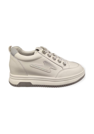 Guja 25k326 Gizli Dolgu Topuk Kadın Sneaker Spor Ayakkabı Beyaz - Gri