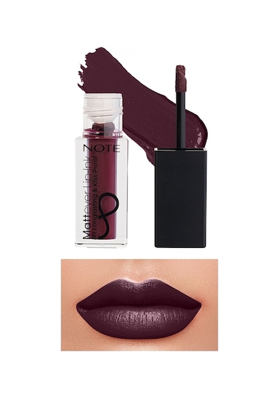 Note Cosmetique Mattever Lip-Ink Mat ve Kalıcı Likit Ruj 16 Plum Queen - Mor