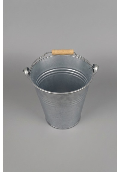 Metal Dekoratif Kova 4 Litre - 21 Cm Çok Amaçlı Saplı Galvaniz Saksılık Ve Düzenleyici Renksiz