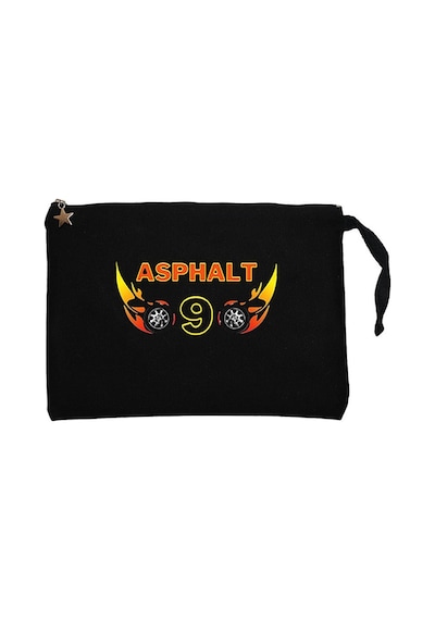 Asphalt 9 Legends Siyah Clutch Astarlı Cüzdan / El Çantası Siyah