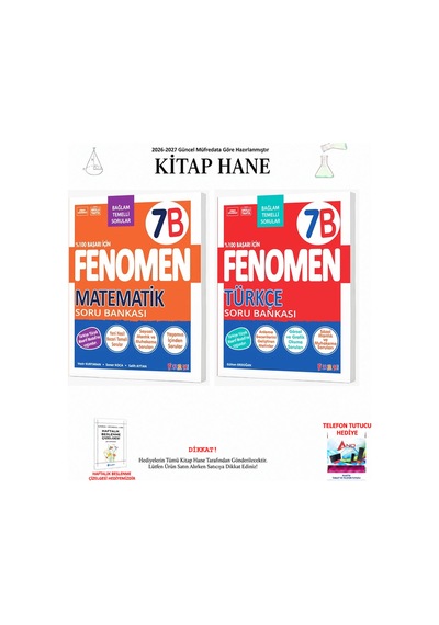 Fenomen 7. Sınıf Matematik B Sb + Türkçe B Sb 2 Kitap Seti