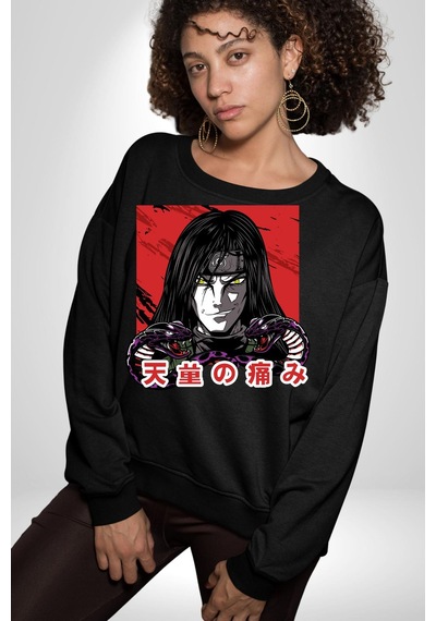 Orochimaru Anime Unisex Siyah Sweatshirt Siyah