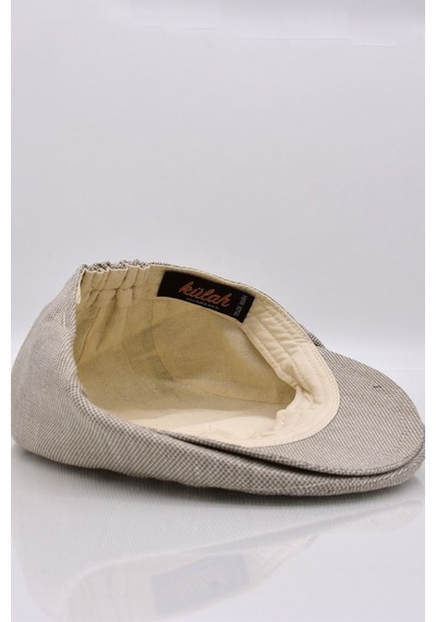 Külah Erkek Bej Kasket Cotton Irish Flat Cap Şapka-Bej-Standart