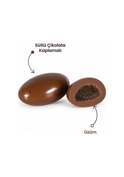 Sütlü Çikolatalı Üzüm Draje 500 G