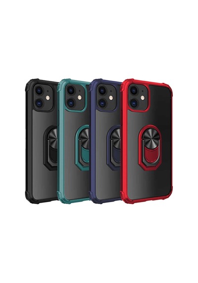 Teknomoda Apple Uyumlu iPhone 11 Seffaf Yüzüklü Standli Tam Koruma Kilif 433328443