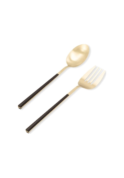 The Mia Salata Servis Seti Bianco Siyah Gold Ckb0248 Altın - Siyah
