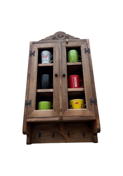 Eskitme Ahşap Mutfak Dolabı 40x69x12 Cm. Siyah Eskitme Ahşap Mutfak Dolabı 40x69x12 Cm. Siyah