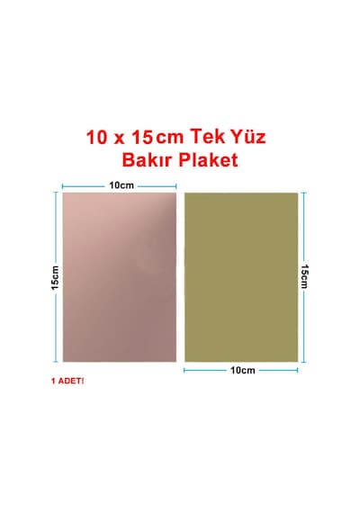 10x15cm Tek Yüz Bakır Plaket Pcb Elektronik Baskı Devre Prototip Test