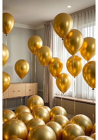 Beysüs Gold Krom Balon 7 Adet 12inç Standart