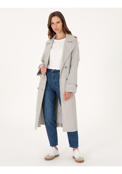 Pierre Cardin Kadın Gri Trençkot 50300847-vr024