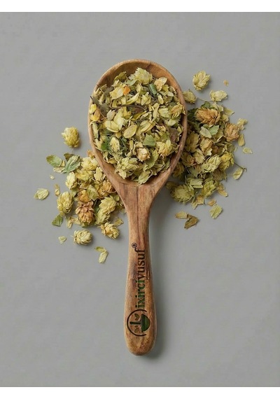 İxirciyusuf Şerbetçi Otu Hops Hops Flower Humulus Lupulus Kurutulmuş Bitki Çayı 100 G Doğal