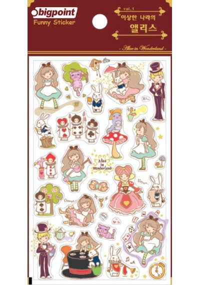 Bigpoint Sticker Alice İn Wonderland X 15 Adet