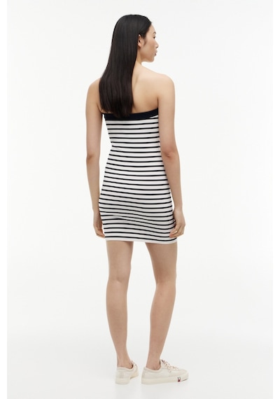 Tommy Hilfiger Tjw Breton Siyah-beyaz Mini Triko Elbise-16254