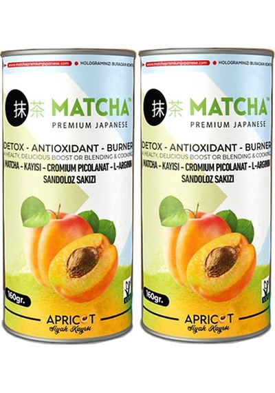 Matcha Premium Japanese Siyah Kayısılı Matcha Çayı 20 X 8gr X 2 Kutu
