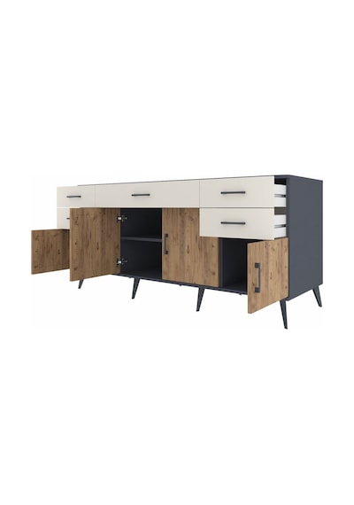 Kronos Konsol Tek Raflı 5 Çekmeceli 4 Kapaklı 176x59x83 Antrasit-çam/aytaşı Çam/aytaşı Kronos Konsol Tek Raflı 5 Çekmeceli 4 Kapaklı 176x59x83 Antrasit-çam/aytaşı Çam/aytaşı