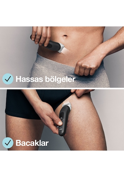 Braun BodyGroomer 3 BG 3340 SkinShield Teknolojisi 3 Ek Parçalı Vücut Bakım Seti