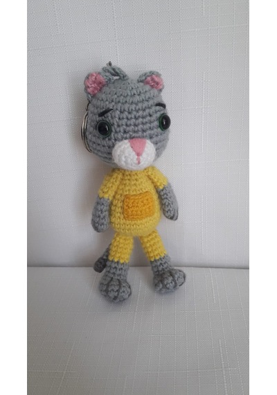Amigurumi Cepli Kedi Anahtarlık