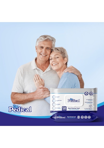 Dr. Pedical - Vücut Temizleme Mendili 50'li 8 Paket XL
