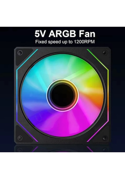 Bubalus B-4pro 120 Mm Argb Pwm Pc Kasa Fanı Siyah Infinity Mirror & Sessiz Soğutma