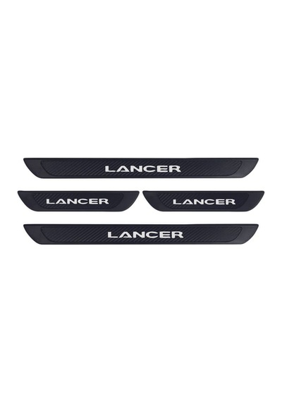 Mıtsubıshı Lancer 2004-2007 Modeller Old Karbon Kapı Eşiği 4 Parça Krom Yazılı