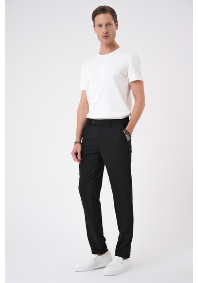 Efor Comfort Fit Beli Lastikli Siyah Jogger Pantolon P 1184 Siyah