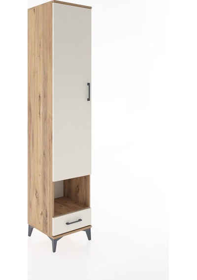 Hyperion Dolap 6 Raflı Tek Çekmeceli Tek Kapaklı 44x44x221 Çam-aytaşı Atlas Çam