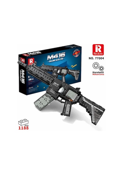 Reobrix 77004 M416 Assault Rifle Motorlu Yaratıcı Yapı Blok Seti Building Blocks - 1101 Parça