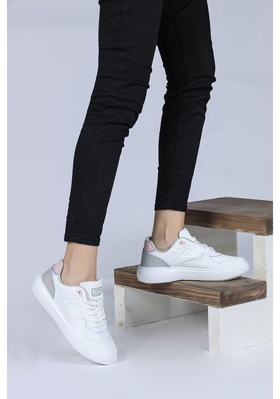 JUMP 26821 C_WHITE/LT.GREY ZENNE KADIN AYAKKABI Beyaz