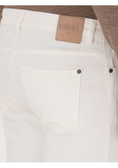 Cacharel Beyaz Slim Fit Pamuk Liyosel Karışımlı Jean Pantolon