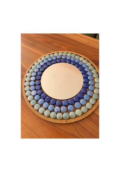 34x34cm Yuvarlak Pleksi Aynalı Yetişkin Mozaik Set - Hobi