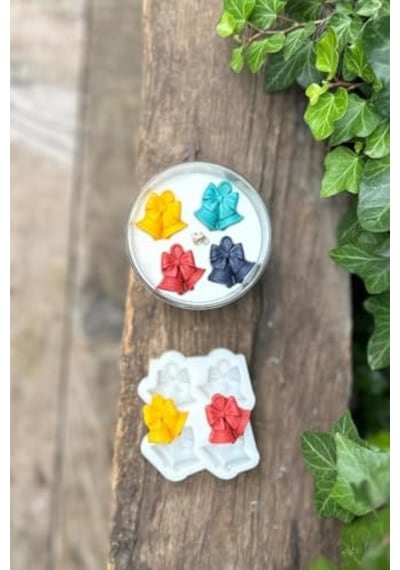Yılbaşı Çanı Mini Dörtlü Mum Kalıbı Silikon