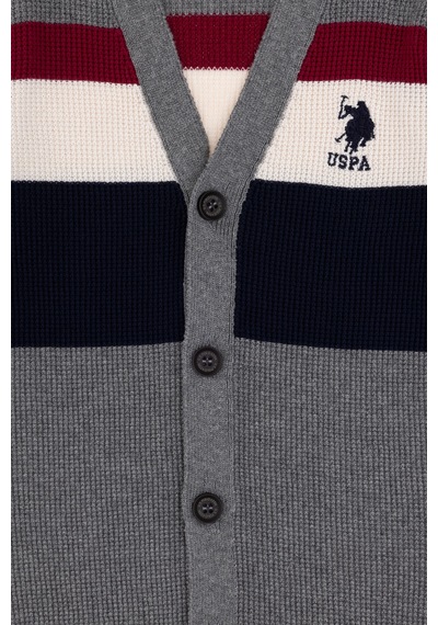 U.s. Polo Assn. Erkek Çocuk Açık Gri Melanj Hırka Triko 50295507-vr091 Acık Grı Melanj