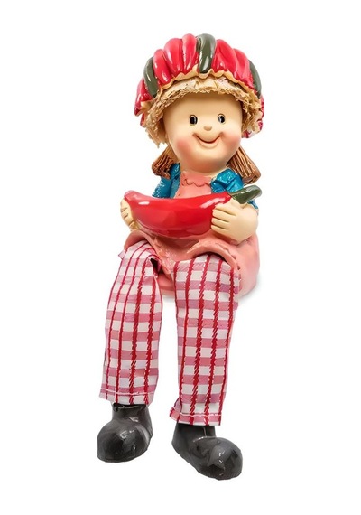 Ayakları Sallanan Biber Kafalar Biblo Dekoratif Obje Hediyelik Ürün Vitrin Süsü Ev Hediyesi 15 Cm.