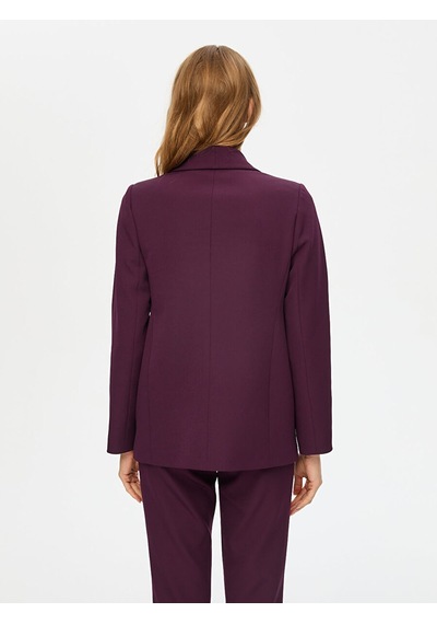 Faik Sönmez Gold Düğmeli Şık Blazer Ceket S26ckt018 Us26ckt018203 Koyu Mürdüm