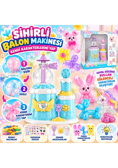 T339 Sihirli Balon Makinesi Kendi Karakterlerini Yap Çizgi Karakter