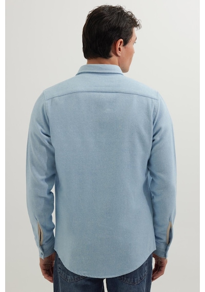 Tudors Erkek Slim Fit Dar Kesim Uzun Kollu Düz Kışlık Oduncu Mavi Gömlek-41542 Mavi Tudors Erkek Slim Fit Dar Kesim Uzun Kollu Düz Kışlık Oduncu Mavi Gömlek-41542 Mavi