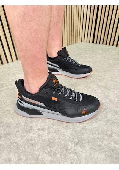 Günlük Erkek Sneaker Bağcıklı Kalın Tabanlı Rahat Hafif Spor Ayakkabı 2019 Füme- Orange- Siyah Günlük Erkek Sneaker Bağcıklı Kalın Tabanlı Rahat Hafif Spor Ayakkabı 2019 Füme- Orange- Siyah