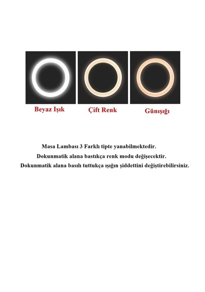 Watton Wt-005 Şarjlı Sarı Ve Beyaz Masa Lambası
