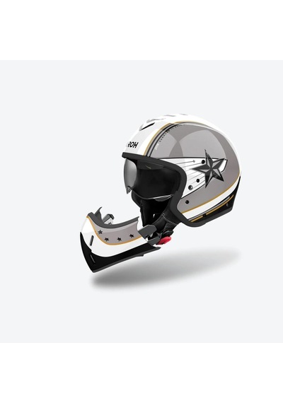 Airoh J 110 Command Gold Glitter Motosiklet Kaskı Gri