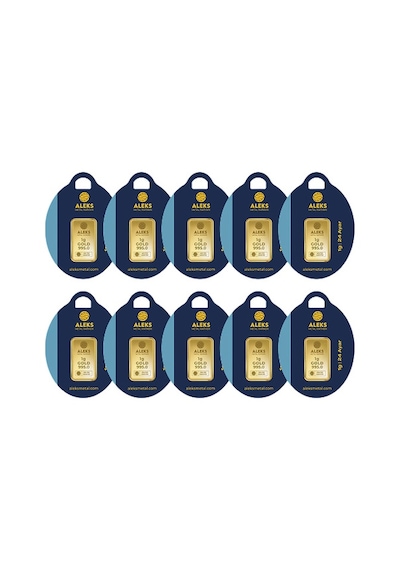 Agakulche 24 Ayar 10 Adet 1 Gr 995 Amr Külçe Altın