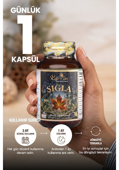 Kiperin Sığla | Sığla Ağacı Ekstresi | Mide ve Sindirim Desteği | 500mg | 30 Kapsül