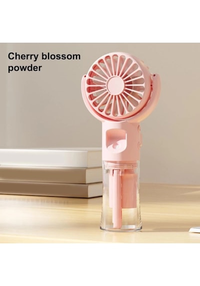 Mini El Fanı-04 F4 Su Damlacık Püskürtmeli Pembe
