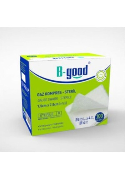 B-good Steril Gaz Kompres Spanç 7.5 x 7.5 CM 100 Adet