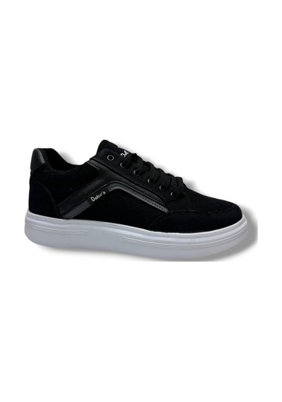 Dakırs 2298-26 Dayanıklı Tekstil Anatomik Bağcıklı Erkek Sneaker Siyah Beyaz Siyah